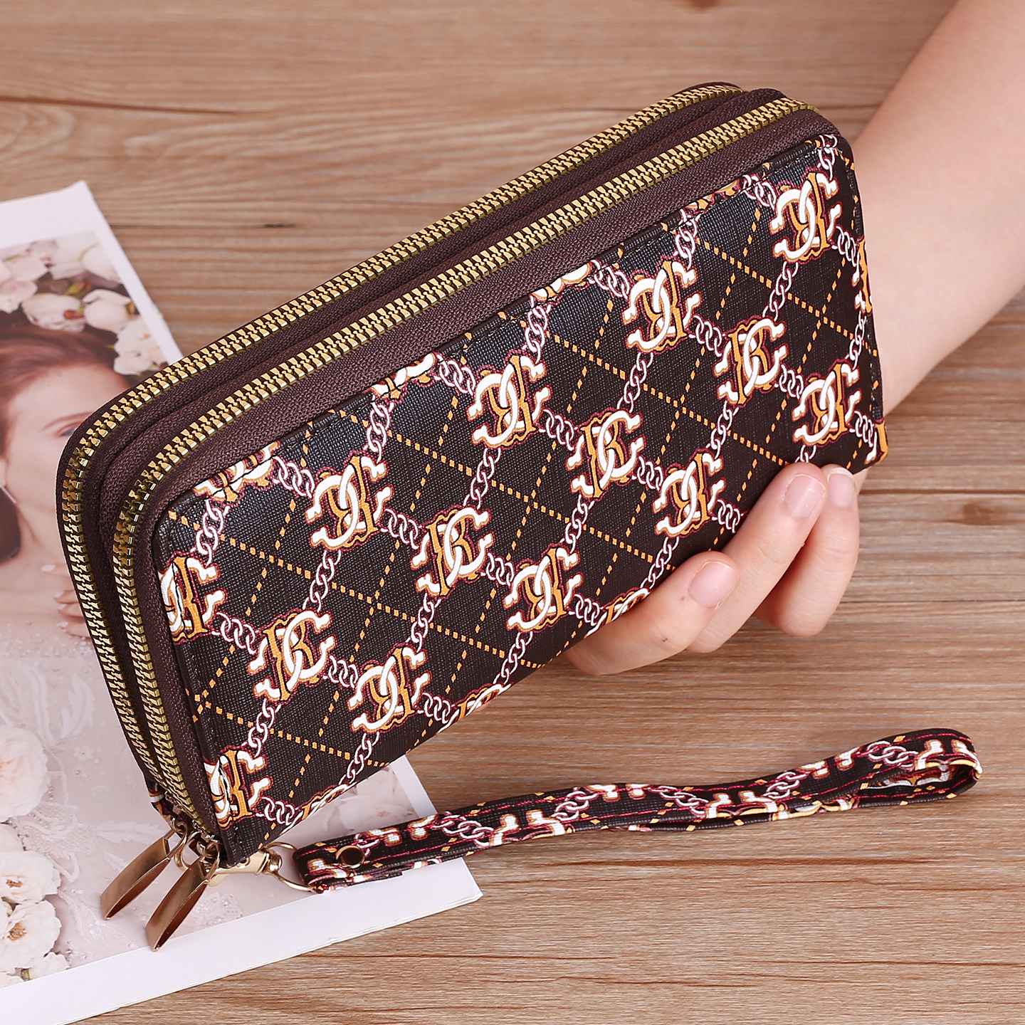 2026新款长款钱包手拿包手机包零钱包多功能卡包拉链包钱夹