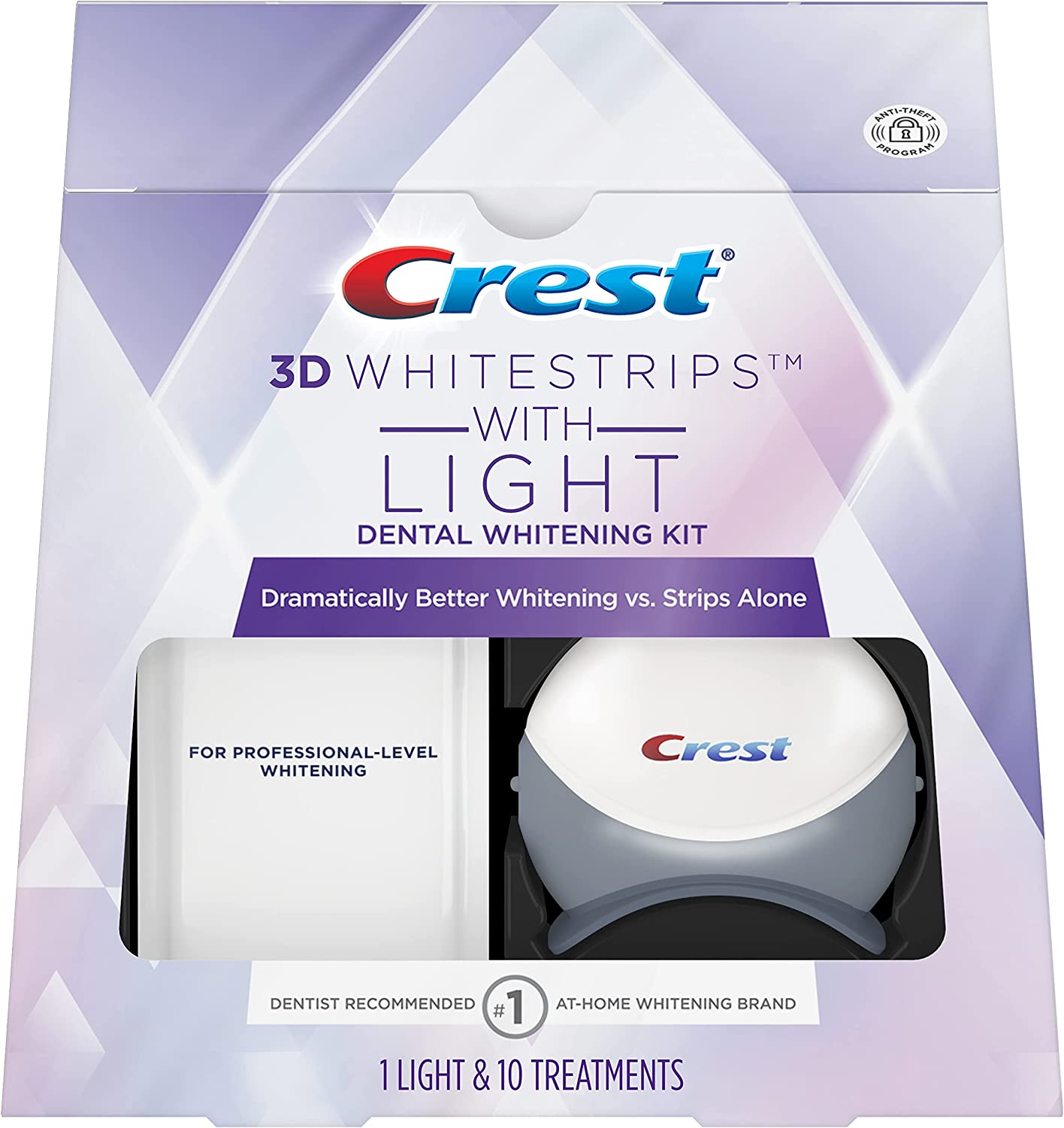 Crest 3D Whitestrips with Light, Teeth Whitening Strip Kit