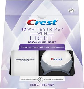 Strip Teeth with Crest Kit Whitestrips Whitening Light
