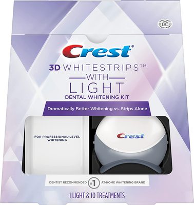 Crest 3D Whitestrips with Light, Teeth Whitening Strip Kit