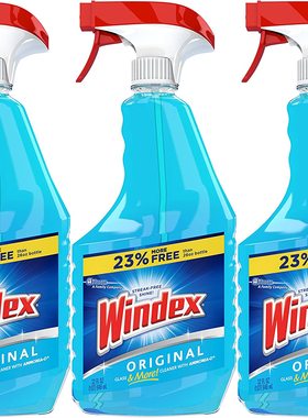 美国Windex Glass & Multi Surface Cleaner, 32 Oz, Pack of 3