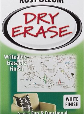 美国Rust-Oleum 241140 Dry Erase Brush-On Kit, White