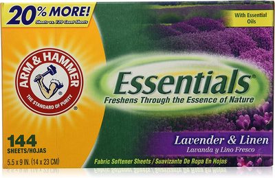 美国Arm & Hammer Essentials Fabric Softener Sheets