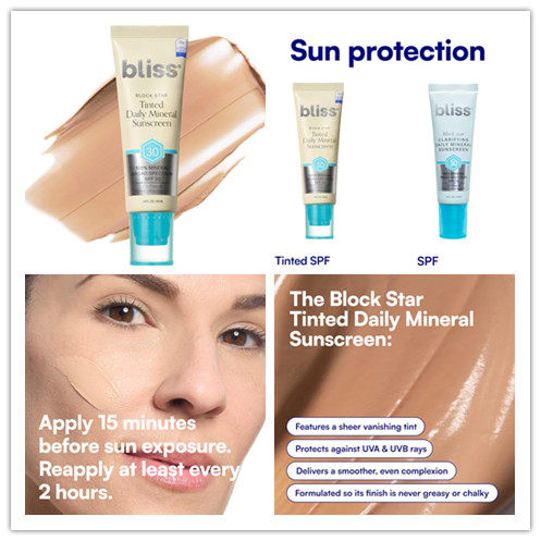 Bliss Block Star SPF 30 Daily Tinted Sunscreen with Zinc Oxi