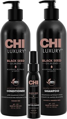CHI Luxury Black Seed Oil Blend Shampoo Conditioner Dry Oil