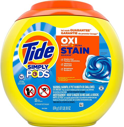 Tide Simply Pods +oxi Liquid Laundry Detergent Pacs Capsules