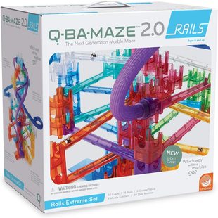 MindWare Q-BA-Maze Marble Run Building Set: 138+ Rails Extre