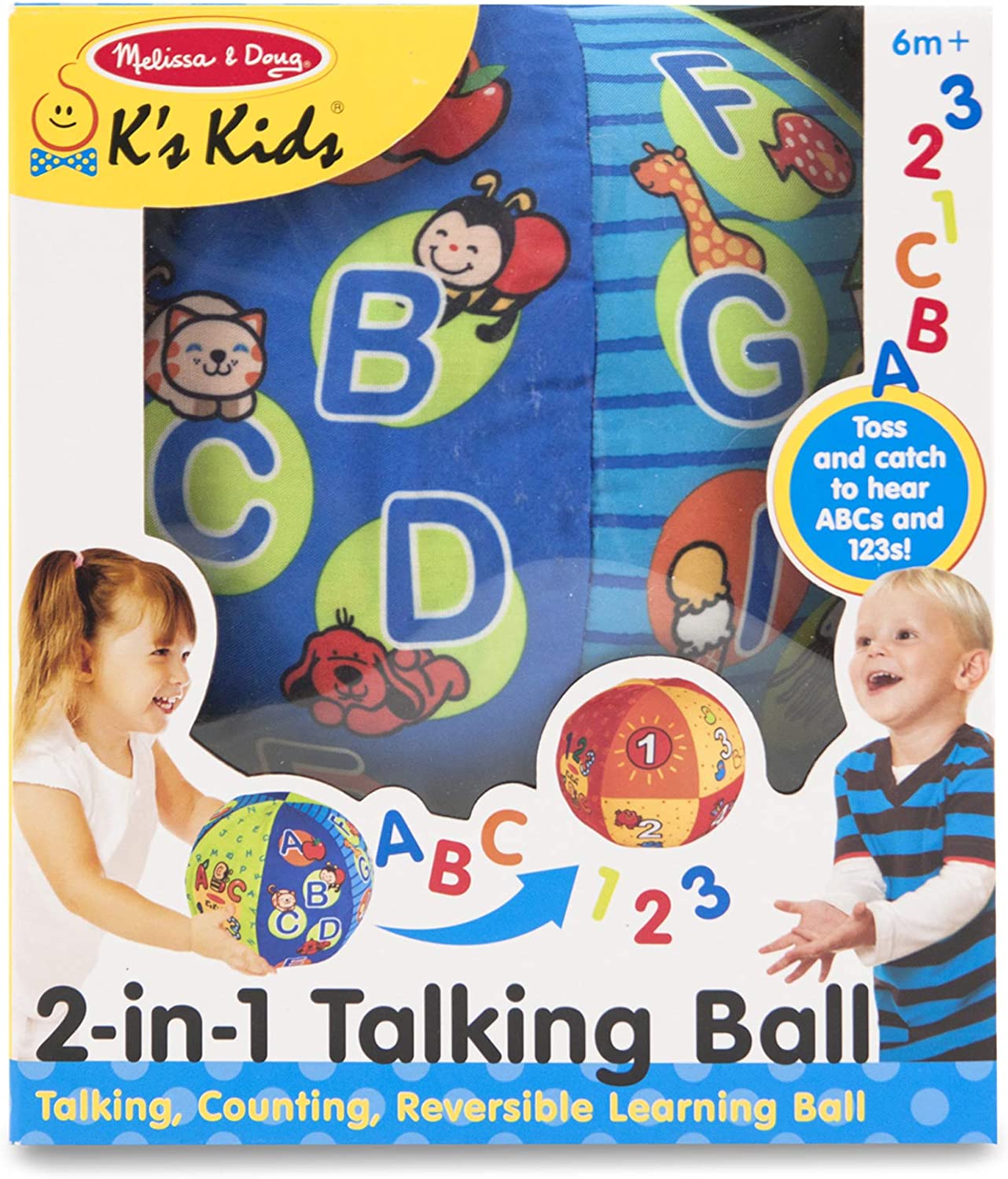 Melissa & Doug K's Kids 2-in-1 Talking Ball Educational Toy