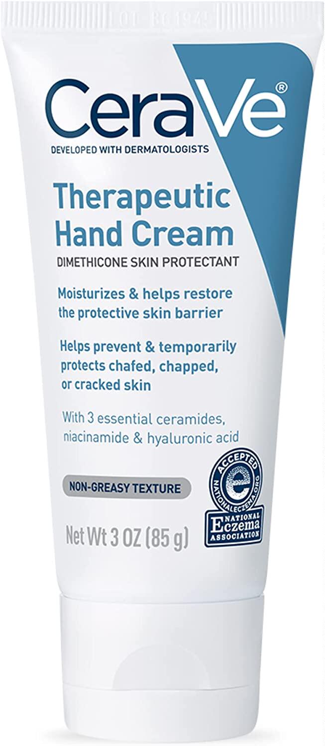 CeraVe Therapeutic Hand Cream for Dry Cracked Hands With Hya