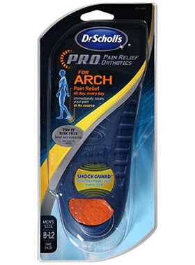 Dr. Scholl's P.R.O. Pain Relief Orthotics Arch- Men's  8-12