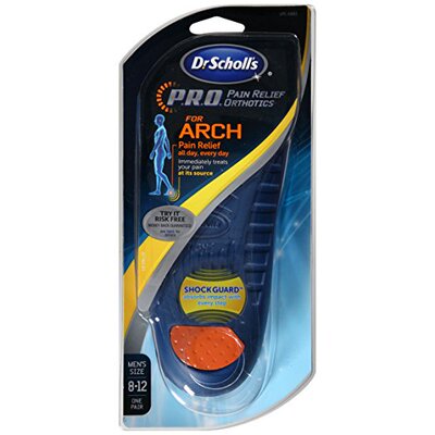 Dr. Scholl's P.R.O. Pain Relief Orthotics Arch- Men's  8-12
