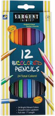 美国Sargent Art 22-7202 12-Count Bi-Colored Pencils Set