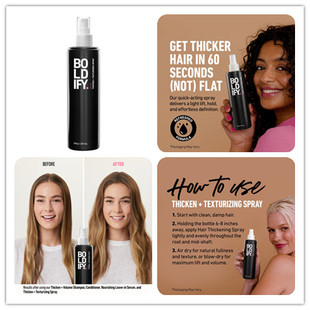 Boldify Hair Thickening Spray - Volume Booster - Stylist