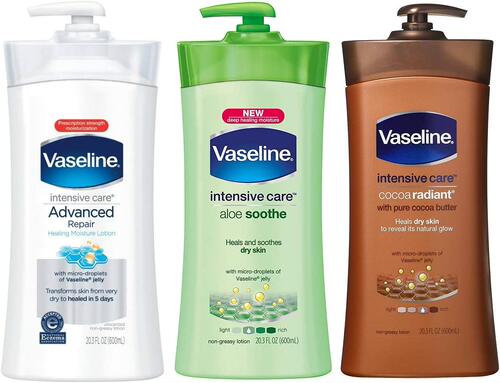 Vaseline Lotion Intensive Care 20.3 Ounce Variety Pack Advan