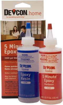 美国Devcon 9oz 5 Minute Epoxy 1500lb Waterproof Glue 4.5oz