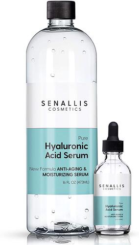 SenAllis Cosmetics Hyaluronic Acid Serum 16 fl oz And 2 fl o