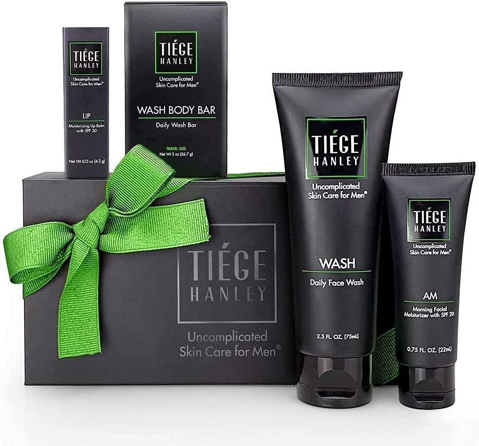 Tiege Hanley Men's Skin Care Gift Set | 4 Products | Face Wa