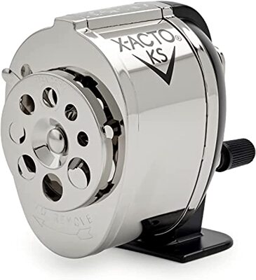 X-ACTO Ranger 1031 Wall Mount Manual Pencil Sharpener,Silv