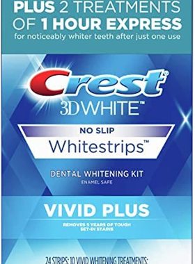 Crest 3D White Whitestrips Vivid Plus Teeth Whitening Kit,