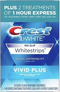 Crest 3D White Whitestrips Vivid Plus Teeth Whitening Kit,