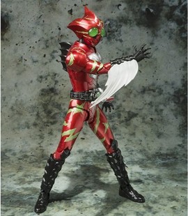 正版万代shf假面骑士Amazons亚马逊瞎仁阿尔法绿眼仁仁叔可动人偶