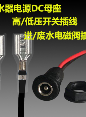 净水器高压开 关插线 线低压DC头母座电磁阀插头电源接头插孔插簧