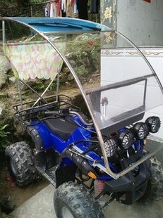 正品特价沙滩车街车蓬包邮 电动车防雨棚 摩托车篷 弯梁车遮阳棚