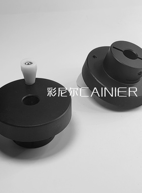 HOKP HBA41 黑色压纹手轮转动手柄型 开口螺钉锁紧型 铝合金