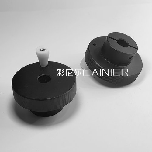 HOKP HBA41 黑色压纹手轮转动手柄型 开口螺钉锁紧型 铝合金