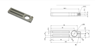 φ20气缸支架机械手气缸支架U形槽支架不锈钢管固定夹支架光轴