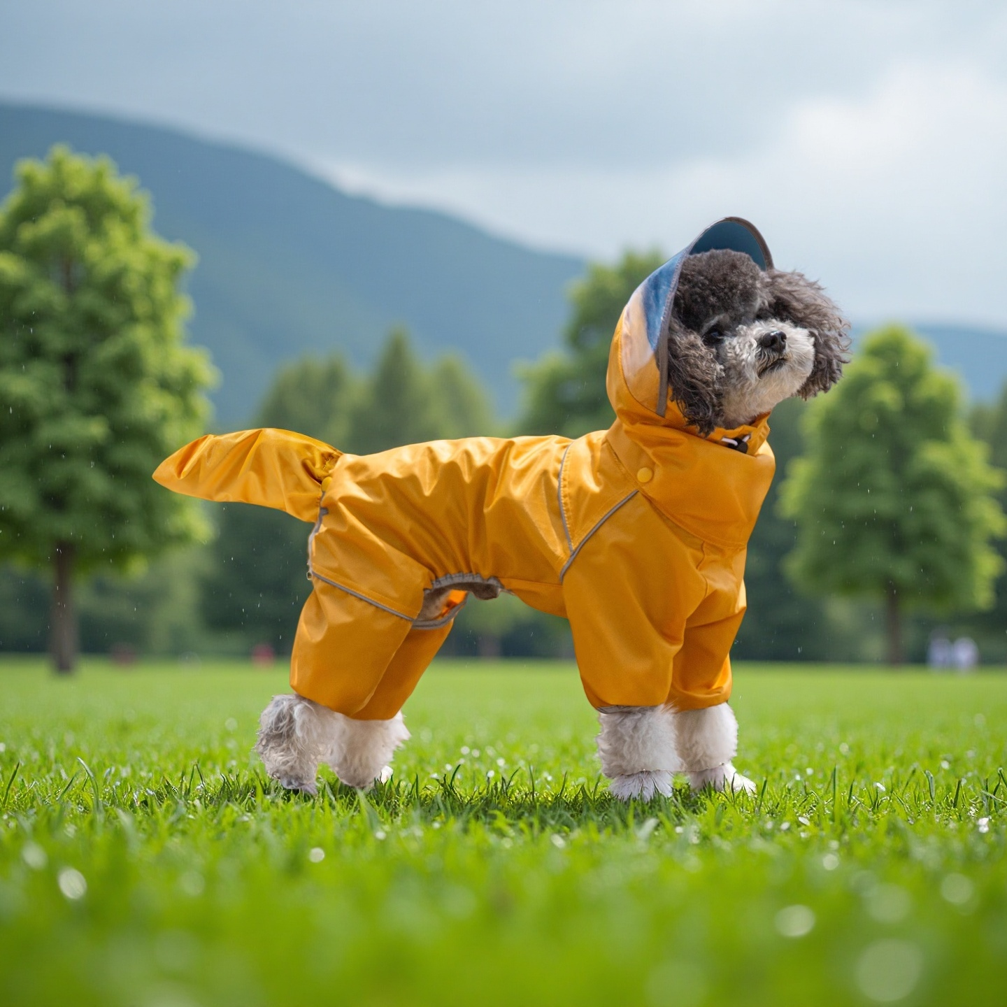 中小型犬专用四脚全包雨衣