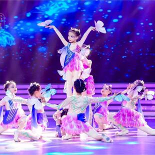 晓春飞蝶演出服彩蝶飞少儿群舞梦蝶飞舞蝴蝶舞蹈道具表演演出服装