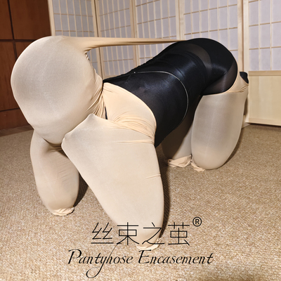 K9单手丝袜束套丝妖久久狗狗全包头套木乃伊束缚袜紧身衣男女情侣