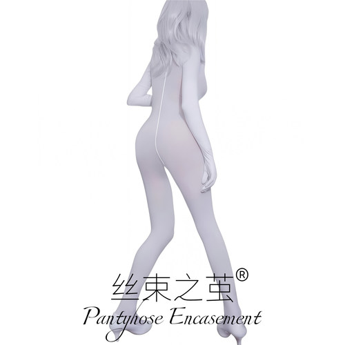 加大码连体丝袜情调天鹅绒男女加厚全包紧身衣JJ套白丝变装zentai