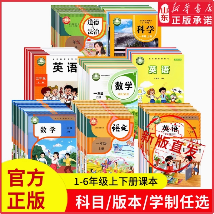 新华正版语数英道法123456年级
