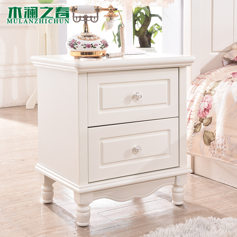 木澜之春 田园床头柜 卧室欧式储物柜白色韩式床边柜 木质收纳柜在类目 住宅家具, 柜类, 床头柜中 - 来自Buy2taobao.com提供专业的淘宝代购服务