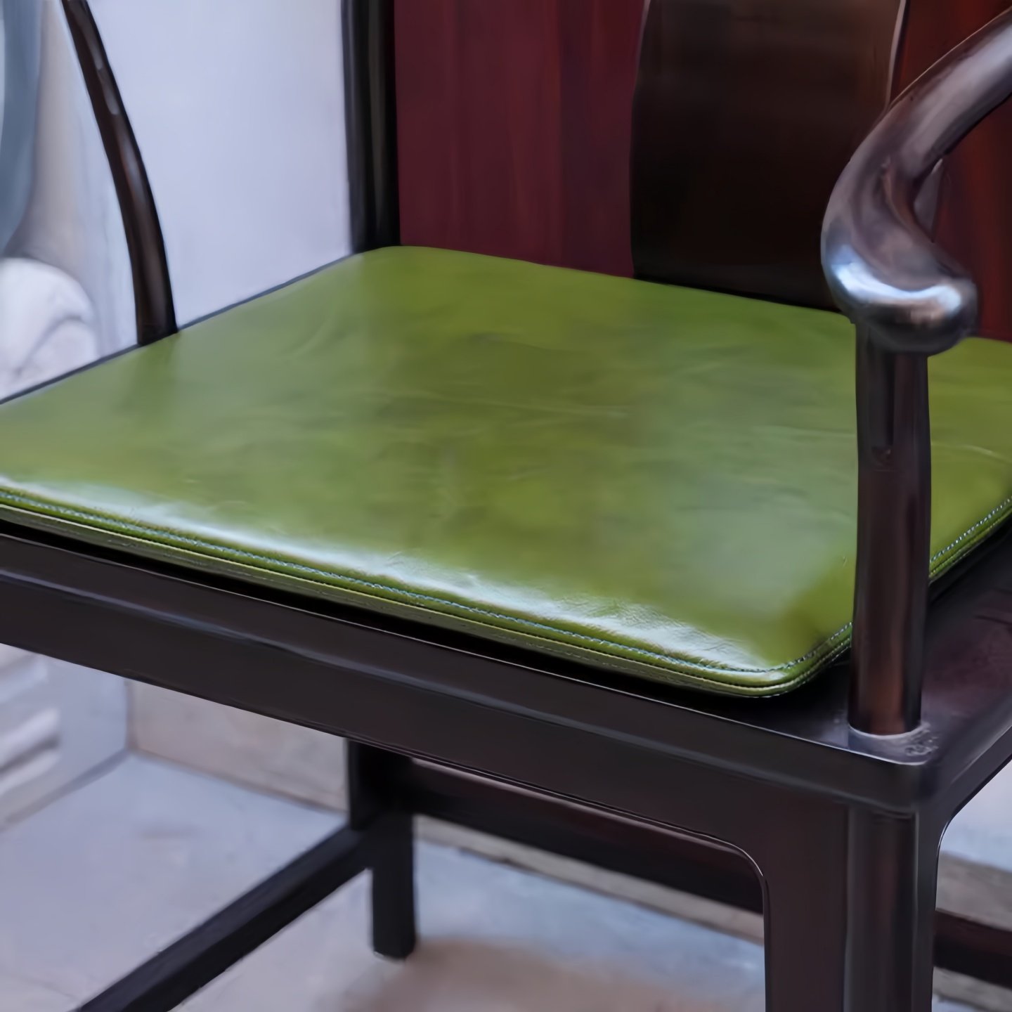 真皮坐垫茶桌椅垫红木圈椅太师椅防滑实木罗汉床垫子头层牛皮坐垫