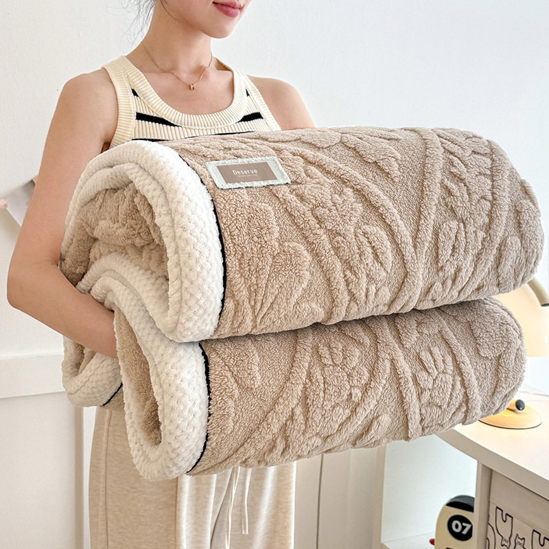 冬季塔芙绒毛毯双层加厚珊瑚绒小毯子羊羔绒午睡毯沙发盖毯被秋冬