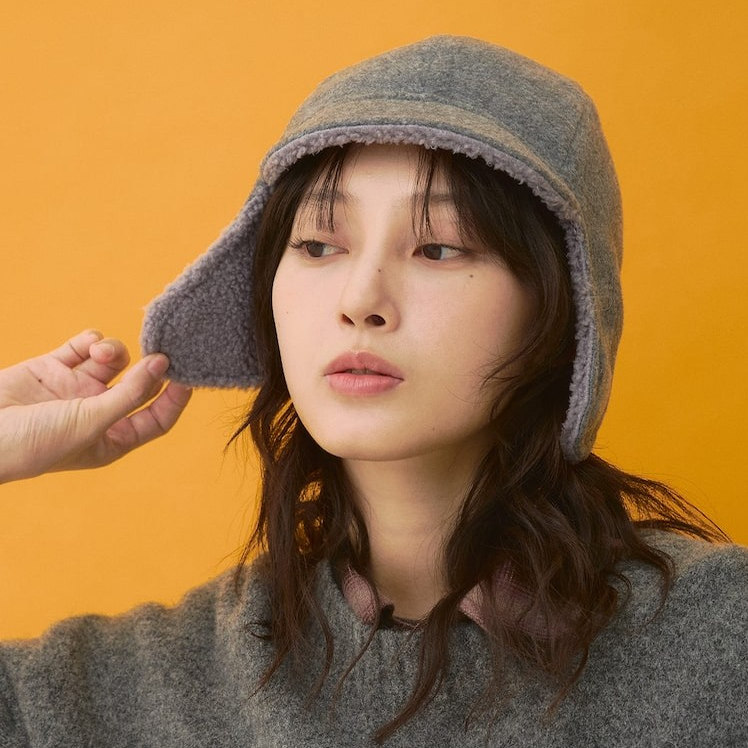 韩国代购直邮8秒8seconds正品2025秋冬男女护耳双面书包式保暖帽