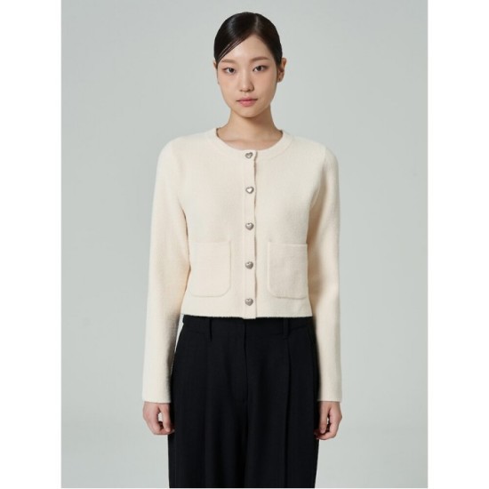 针织衫爱心纽扣外套韩国8秒