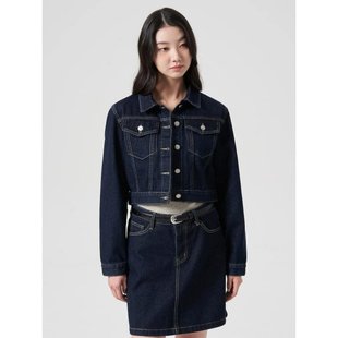 牛仔外套 折扣清仓明线春秋百搭短款 韩国代购 直邮8秒8seconds正品