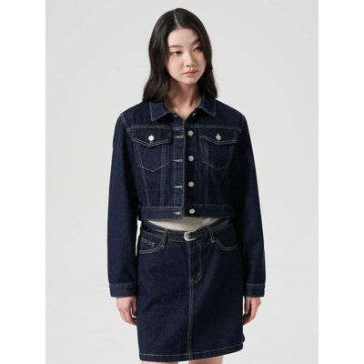 韩国代购直邮8秒8seconds正品折扣清仓明线春秋百搭短款牛仔外套