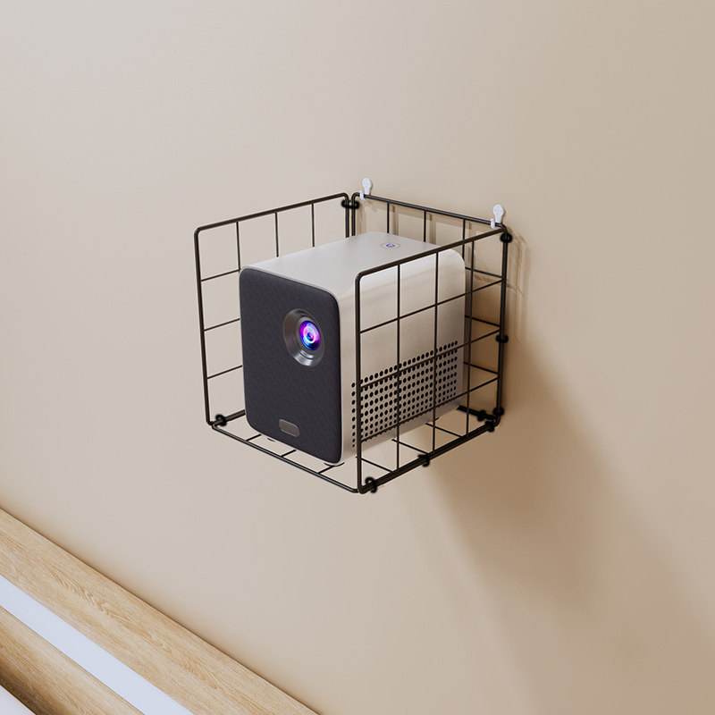 卧室墙上壁挂投影仪散热置物架子