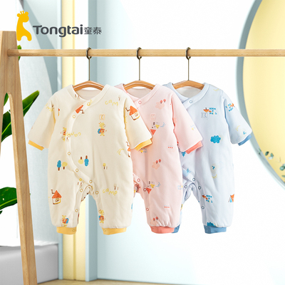 童泰婴儿加厚连体衣纯棉冬季爬服