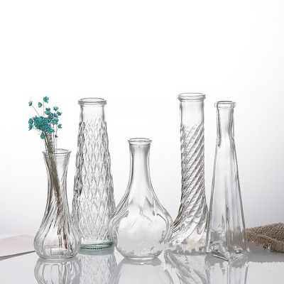 创意家居玻璃花瓶细长插花器