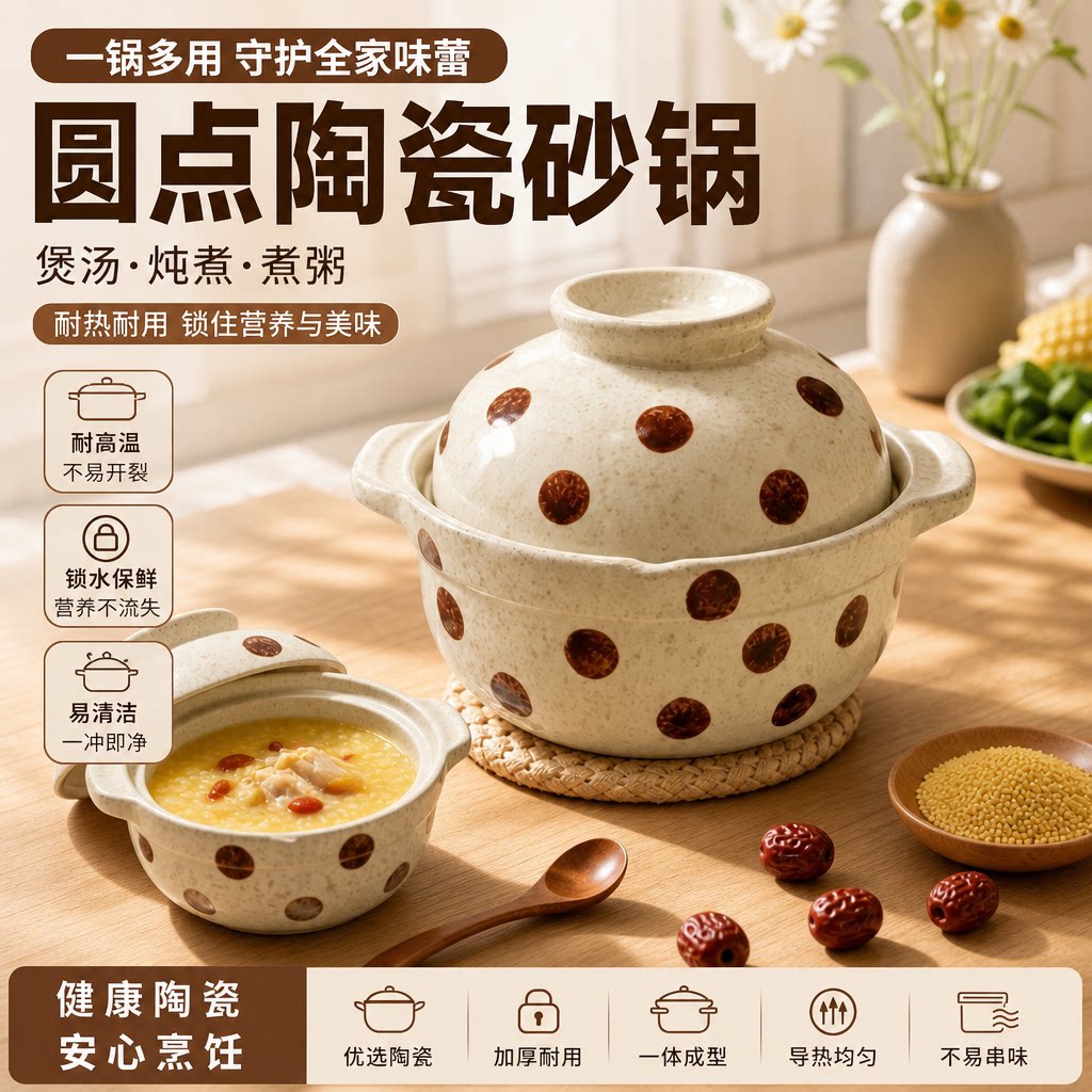 一人食宝宝辅食带盖砂锅炖锅炖盅图片