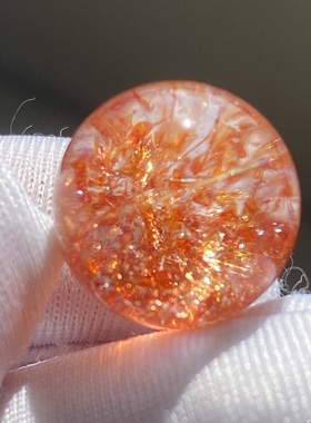 天然水晶七彩虹草莓晶吊坠圆珠DIY水晶单珠饰品项链13.5mm