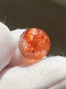 天然水晶草莓晶吊坠圆珠DIY水晶单珠饰品可做戒指9mm一物一图