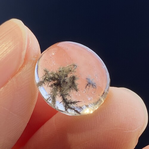 天然水晶发晶吊坠裸石蛋面DIY水晶饰品项链可做戒指一物一图