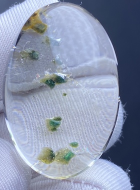 天然水晶包裹体绿矿石吊坠女原石打磨男女款水晶饰品礼物项坠特惠